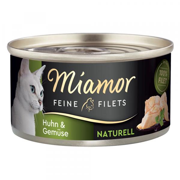 Megapakiet Miamor Feine Filets Naturelle, 24 x 80 g - Kurczak z warzywami