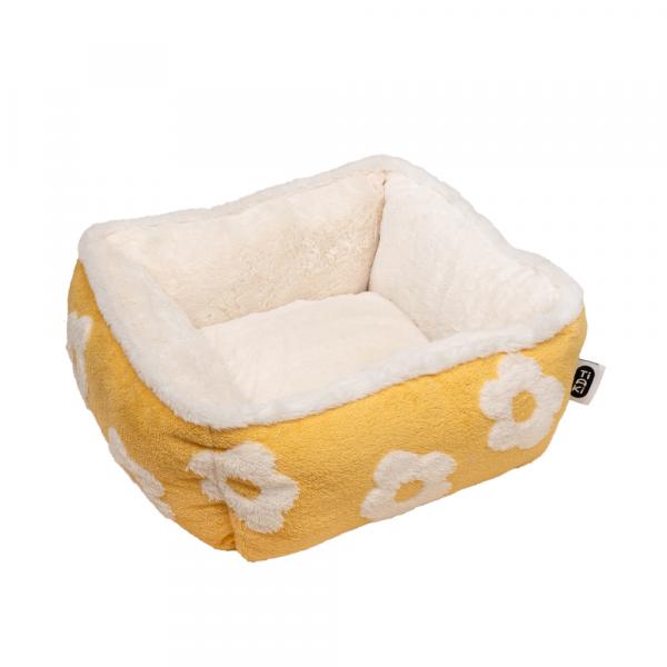 TIAKI legowisko dla psa Flower - Kwadratowe: dł. x szer. x wys.: 47 x 47 x 21 cm