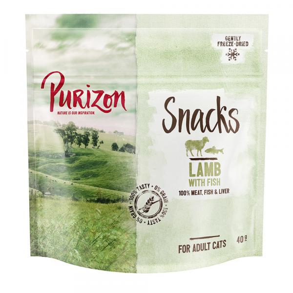 Korzystny pakiet Purizon Snacks dla kota, 3 x 40 g - Jagnięcina z rybą (bez zbóż)