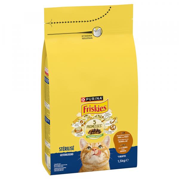 PURINA Friskies Sterilised, indyk i kurczak z warzywami - 1,5 kg