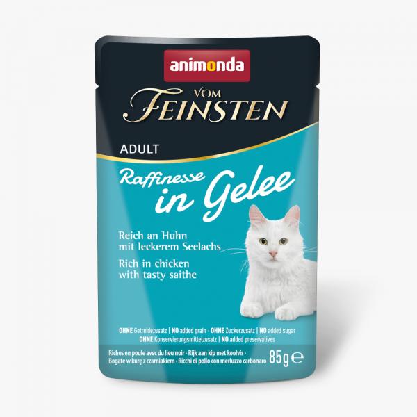 Animonda Vom Feinsten Adult Raffinesse w galarecie, 24 x 85 g - Kurczak z czarniakiem