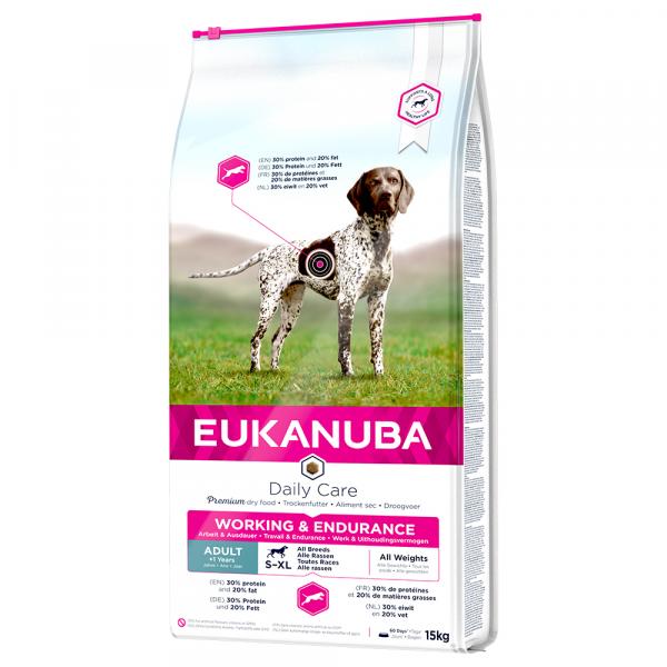 Dwupak Eukanuba Daily Care - Working & Endurance Adult Dog, 2 x 15 kg