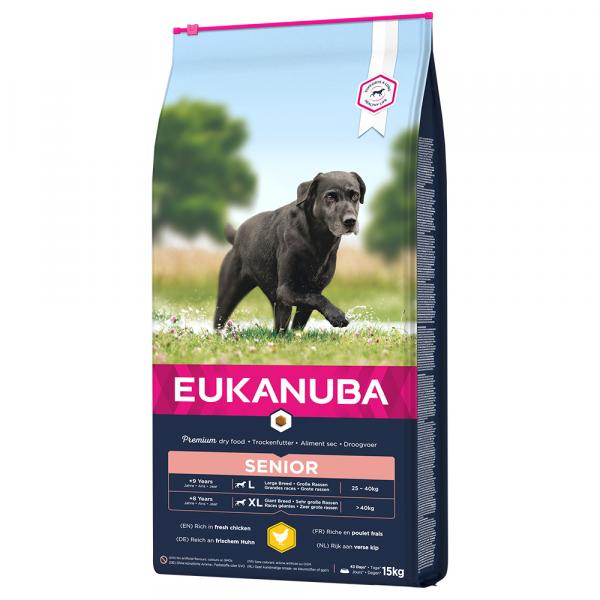 Eukanuba Caring Senior Large Breed, kurczak - 2 x 15 kg