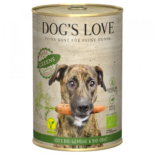 Dog´s Love Bio Vegan, 6 x 400 g - Greens