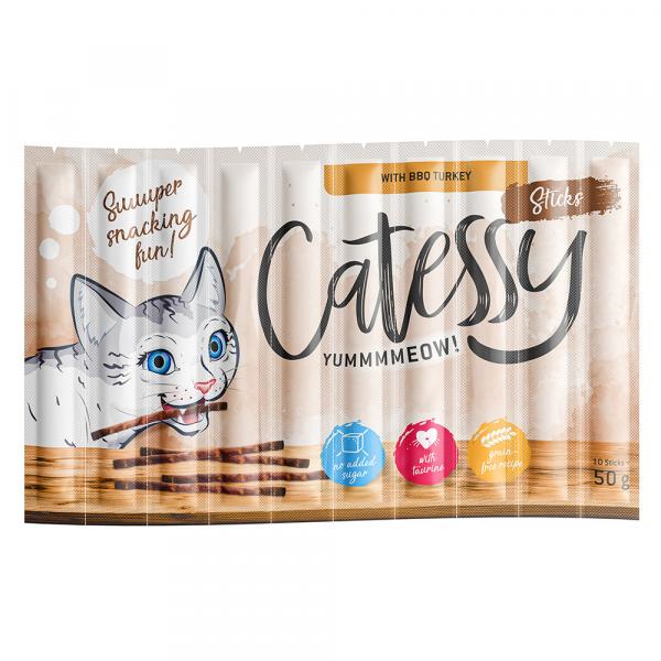 Catessy Sticks, 10 x 5 g - BBQ z indykiem