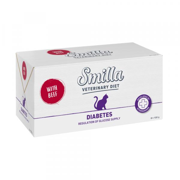 Smilla Veterinary Diet Diabetes, wołowina - 8 x 100 g