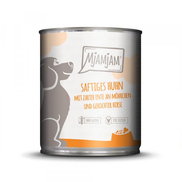 MjAMjAM Adult, 6 x 800 g - Soczysty kurczak z delikatną kaczką