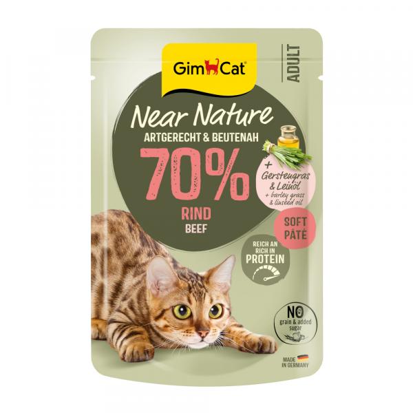 GimCat Near Nature, 16 x 85 g - Wołowina