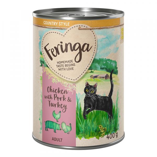 Feringa Country Style Menu, 6 x 400 g - Kurczak, indyk, wieprzowina