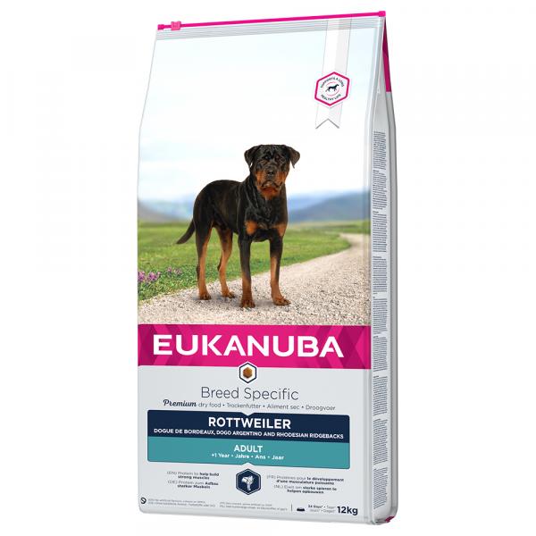 12 kg Eukanuba Adult Breed Specific, karma sucha dla psa w super cenie! - Rottweiler