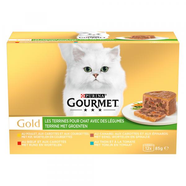 Gourmet Gold Terrine, 12 x 85 g - Z warzywami