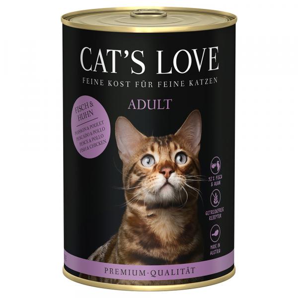 Cat's Love, 6 x 400 g - Ryba i kurczak