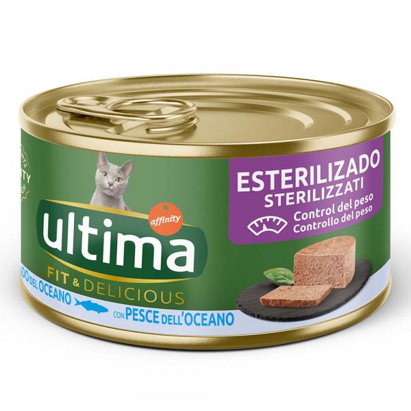 Ultima Fit & Delicious Sterilized dla kota, 24 x 85 g - Ryba morska