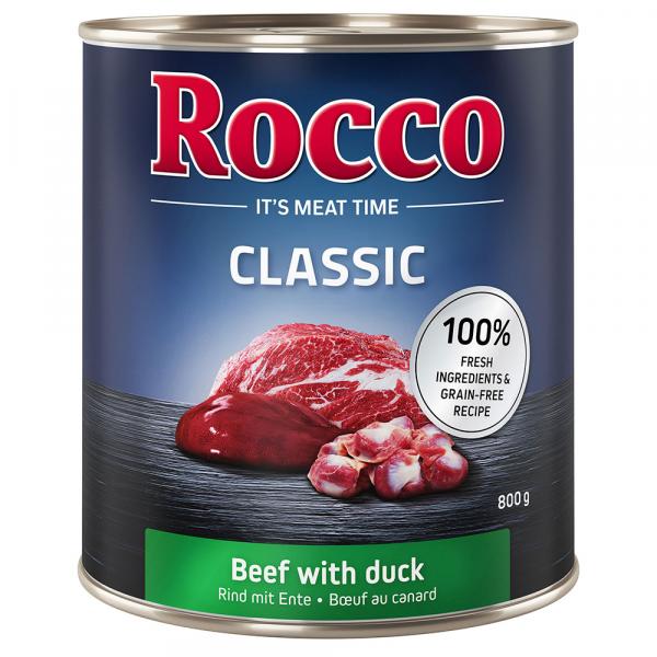 Megapakiet Rocco Classic, 24 x 800 g - NOWOŚĆ! Wołowina i kaczka