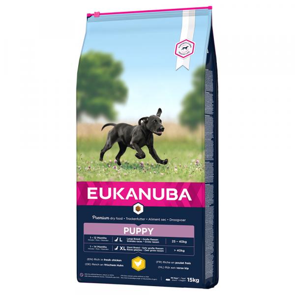 Eukanuba Puppy Large Breed, kurczak - 2 x 15 kg