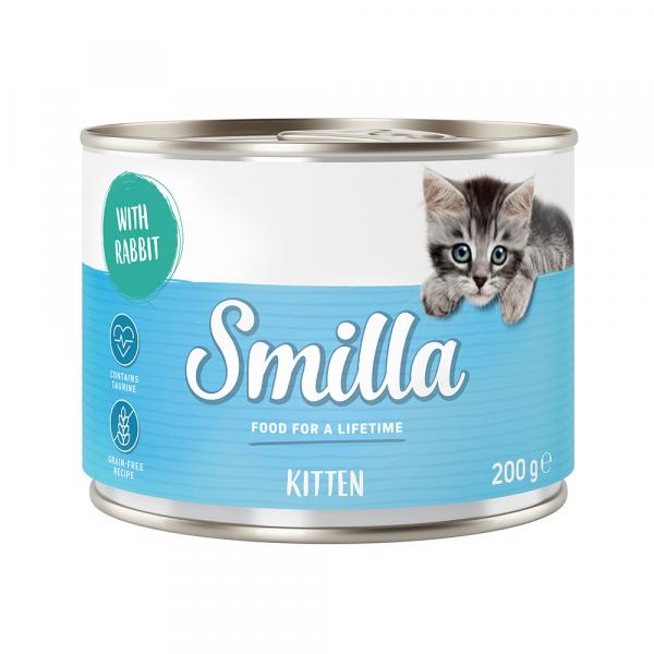 Megapakiet Smilla Kitten, 24 x 200 g - Królik