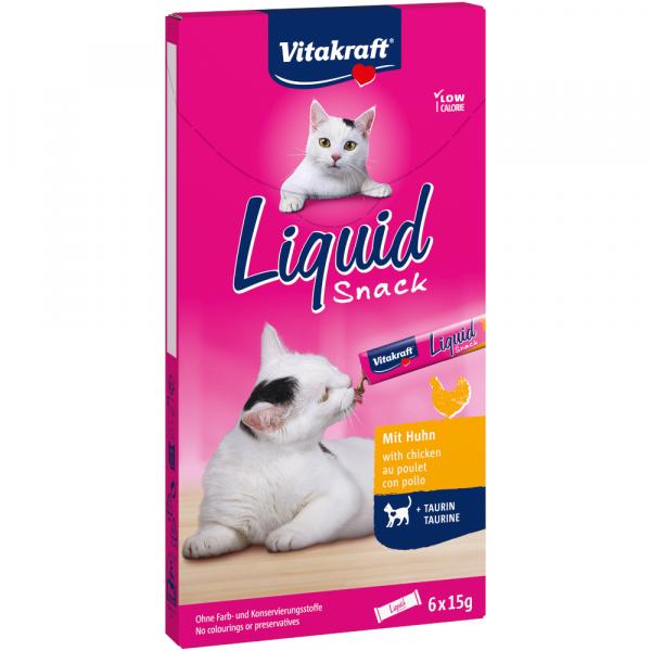 Vitakraft Cat Liquid Snack pasta z kurczakiem i tauryną - 6 x 15 g