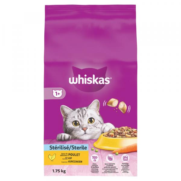 Whiskas 1+ Sterile z kurczakiem - 1,75 kg