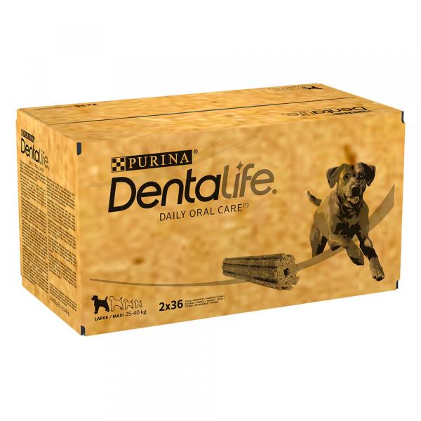 PURINA Dentalife, codzienna pielęgnacja zębów dla dużych psów - 72 sztuk (24 x 106 g)