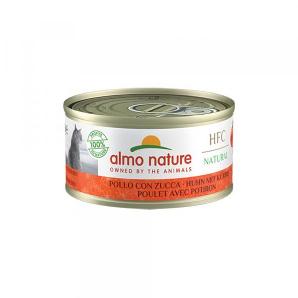 5 + 1 gratis! Almo Nature HFC Natural, karma mokra dla kota, 6 x 70 g - Kurczak z dynią