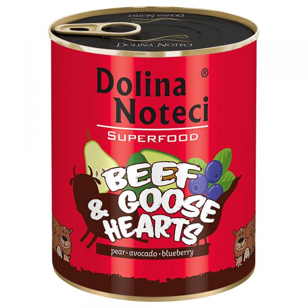 Dolina Noteci Superfood, 12 x 800 g - Wołowina i serca z gęsi