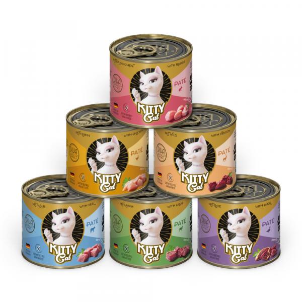 Kitty Cat Adult Pate, 6 x 200 g - Pakiet mieszany I (6 smaków)