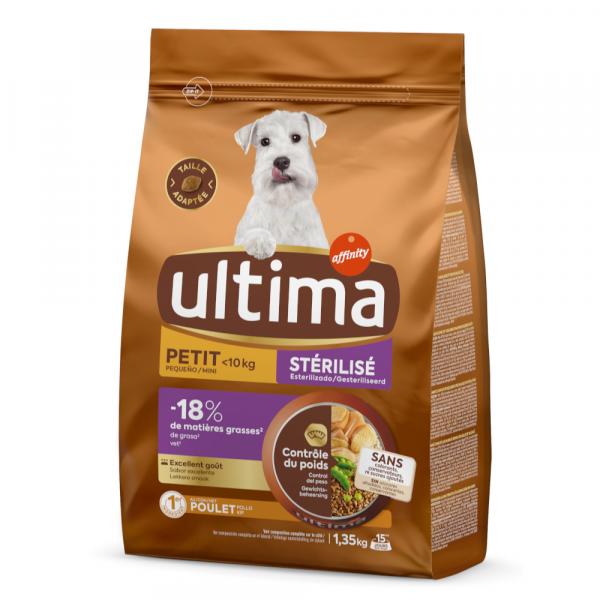 Ultima Dog Mini Sterilized, kurczak - 1,35 kg