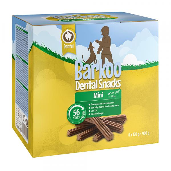 Korzystny pakiet Barkoo Dental Snacks - Dla psów małych, 960 g, 56 szt.