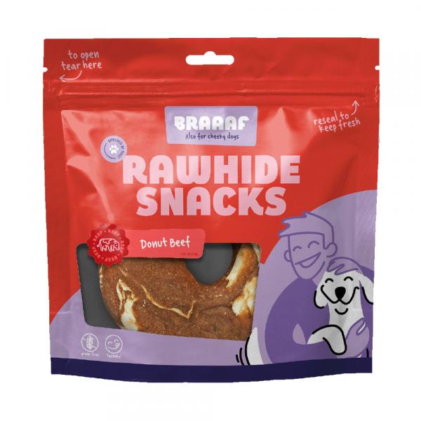 15% taniej! Braaaf, przysmaki dla psa, różne rodzaje - Donut wołowina, dorsz, 10-12 cm średnicy (1 przysmak, ok. 120 g)