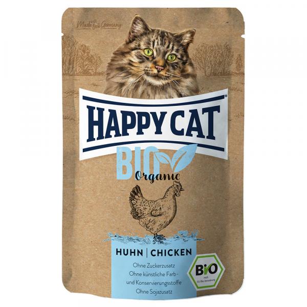 Happy Cat Bio w saszetkach, 12 x 85 g - Biokurczak i biokaczka