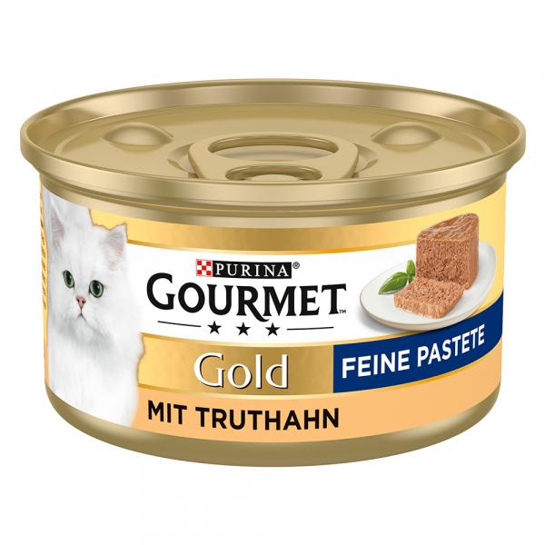 Korzystny pakiet Gourmet Gold Feine Pastete, 24 x 85 g - Pakiet mieszany mięsno-rybny 2 (indyk, tuńczyk)