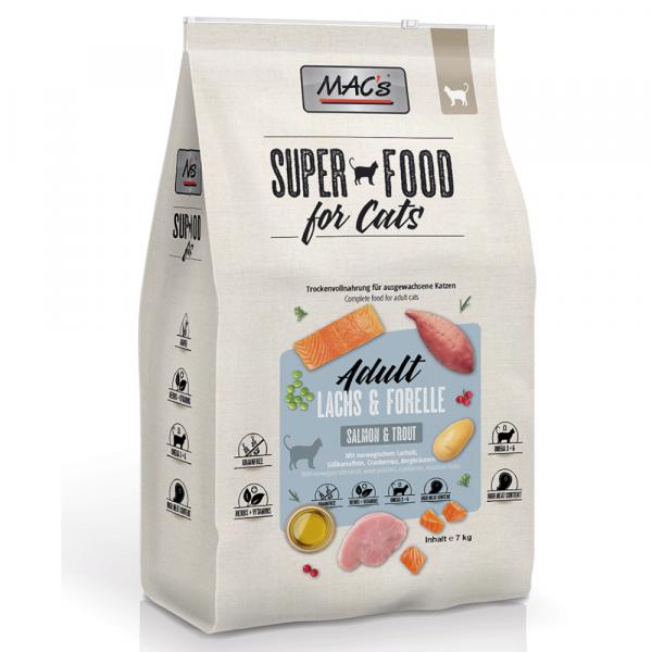 MAC's Superfood for Cats Adult, łosoś i pstrąg - 2 x 7 kg