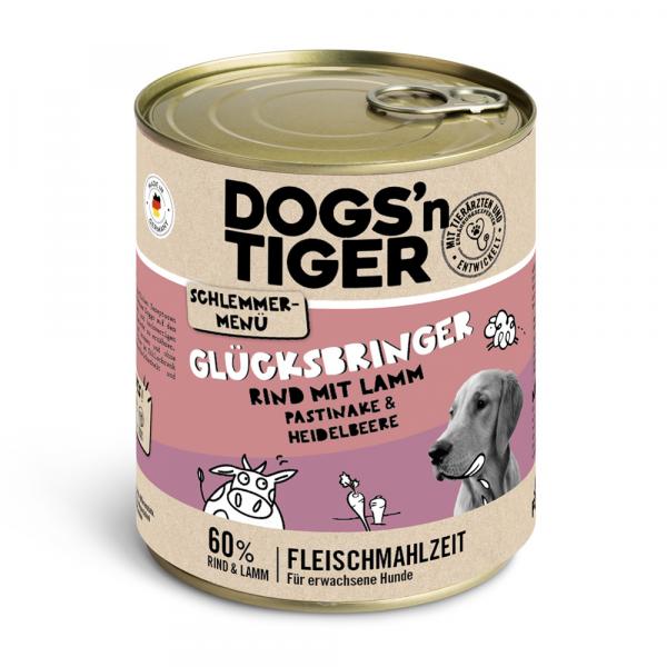 Korzystny pakiet Dogs'n Tiger smakowite menu, 12 x 800 g - Wołowina z jagnięciną, pasternakiem i jagodami