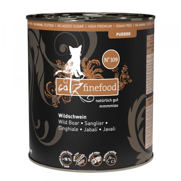 Catz finefood Purrrr, 12 x 800g/750g - No. 109: Dziczyzna, 12 x 800 g