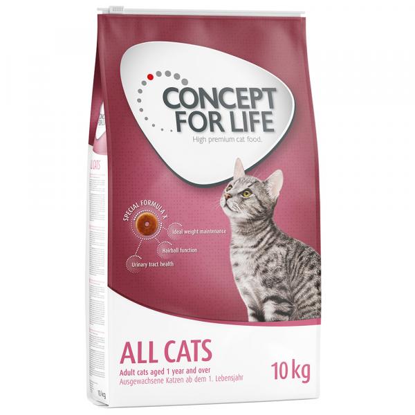 25% taniej! Concept for Life, karma sucha, 3 kg / 10 kg - All Cats, 10 kg