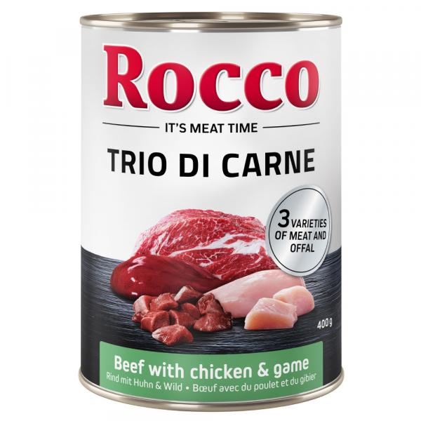 Rocco Classic Trio di Carne, 6 x 400 g - Wołowina, kurczak i dziczyzna