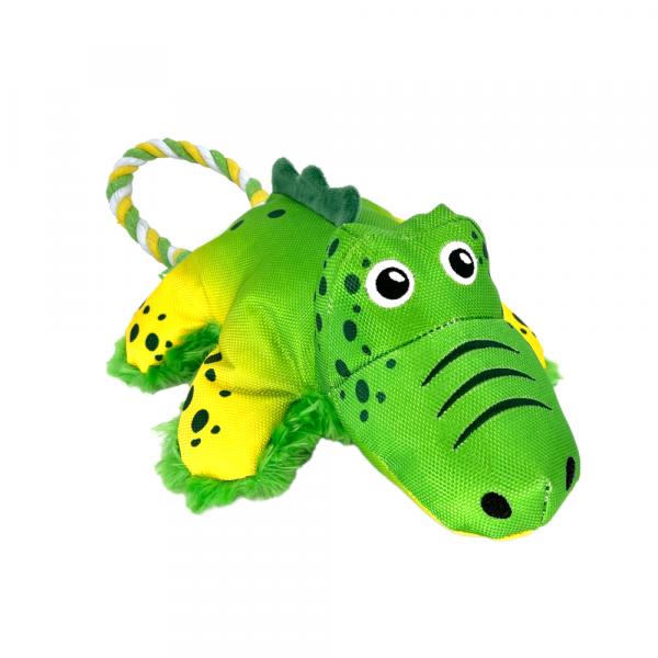 KONG Cozie Tuggz zabawka dla psa aligator - Rozmiar M/L: ok. dł. 38 x szer. 20,3 x wys. 10,2 cm