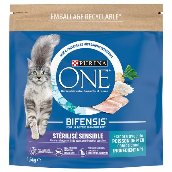 PURINA ONE Sterilized Cat Sensitive Ryby morskie - 1,5 kg