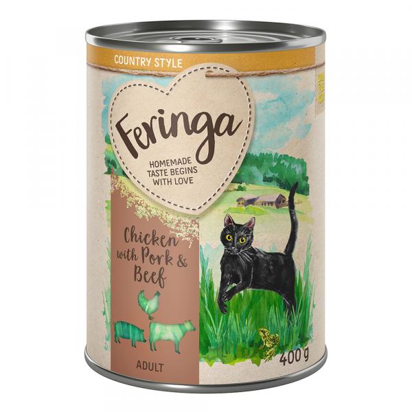 Feringa Country Style Menu, 6 x 400 g - Kurczak, wołowina, wieprzowina