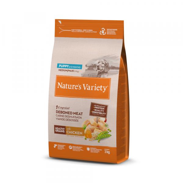 Nature's Variety Healthy Grains Puppy Medium/Maxi, kurczak - 3 kg