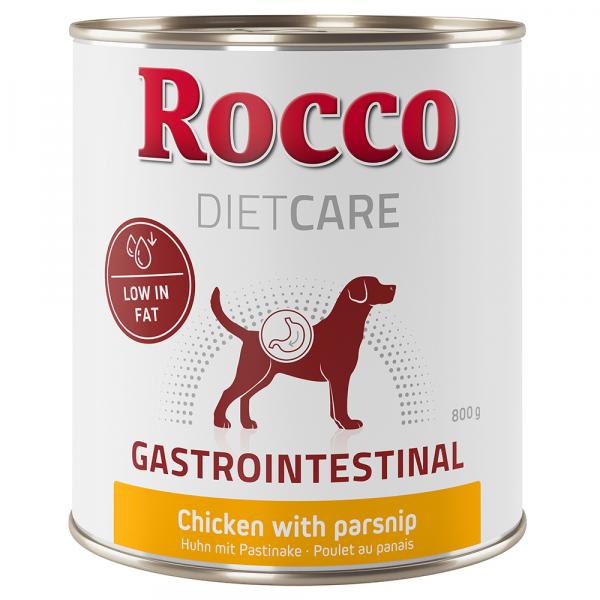 20 + 4 gratis! Rocco Diet Care, mokra karma, 24 x 400 g / 800 g - Gastro Intestinal, kurczak z pasternakiem, 24 x 800 g