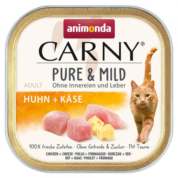 Animonda Carny Adult Pure & Mild, 32 x 100 g - Kurczak + ser