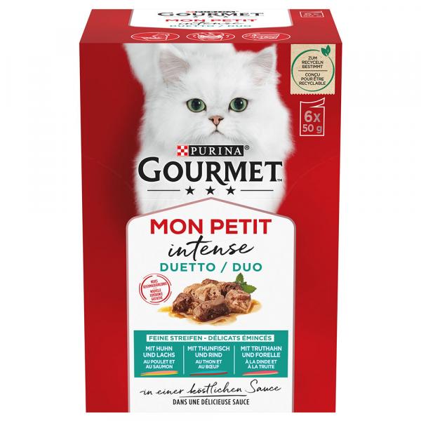 Gourmet Mon Petit, 6 x 50 g - Pakiet mieszany mięsno-rybny