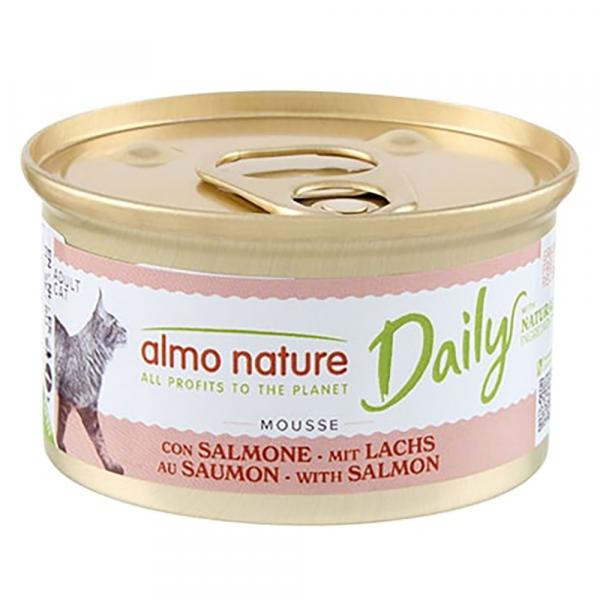 5 + 1 gratis! Almo Nature Daily Menu, 6 x 85 g - Mus z łososiem