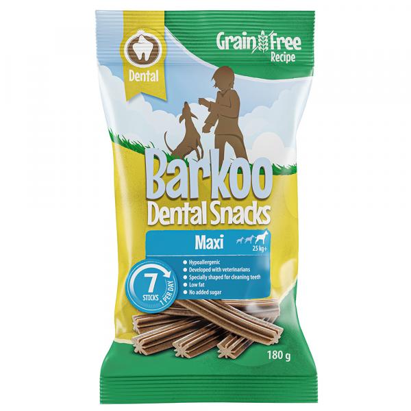 Barkoo Dental Snacks 7 sztuk - BEZZBOŻOWA receptura - Dla dużych psów, 7 sztuk (180 g)