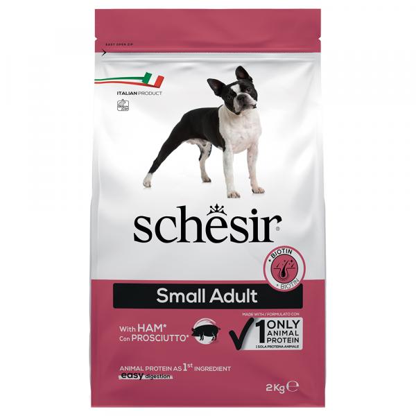 Schesir Dog Small Adult z szynką - 2 x 2 kg