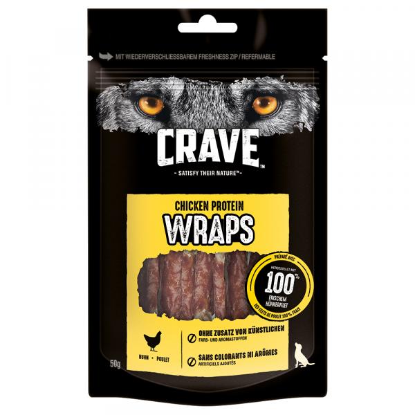 Crave Proteinowy wrap dla psów - Kurczak, 10 x 50 g