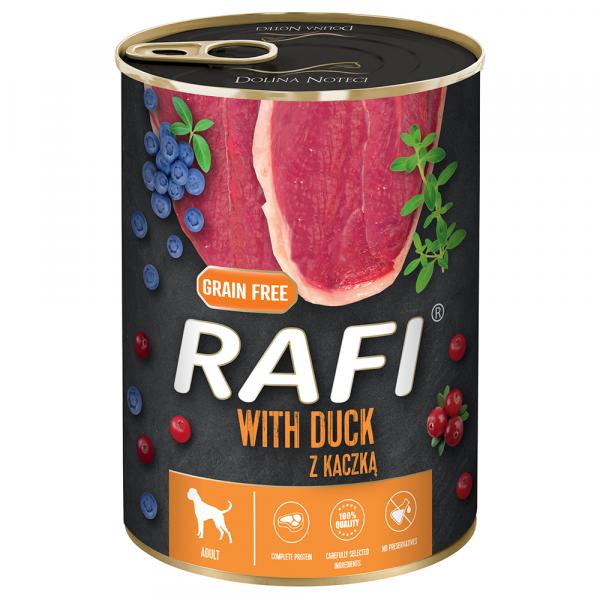 Rafi Adult, 24 x 400 g - Z kaczką, jagodami i żurawiną