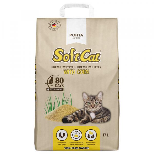 Porta SoftCat Corn, żwirek dla kota - 2 x 17 l