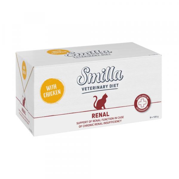 14 + 2 gratis! Smilla Veterinary Diet, 16 x 100 g - Renal, kurczak